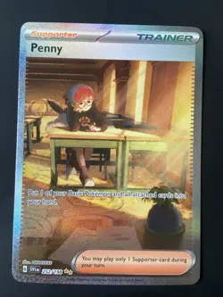 Pokemon Penny 252/198 Scarlet & Violet Base Special Illustration Rare - Image 1