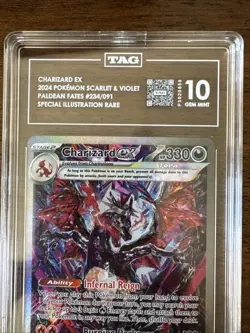 2024 Pokemon S & V Paldean Fates #234 Charizard Ex TAG 10 GEM MINT - Image 3