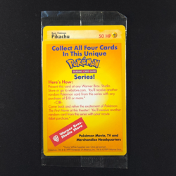 Pokemon The First Movie WB Pikachu Black Star Promo Sealed - Image 1