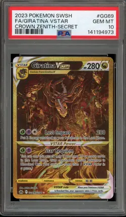 Pokemon Giratina VSTAR Crown Zenith Secret Rare Full Art #GG69 PSA 10 Gem Mint - Image 1