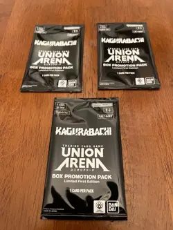 Union Arena TCG Kagurabachi Box Promotion Pack Limited First Edition Set of 3 - Image 1