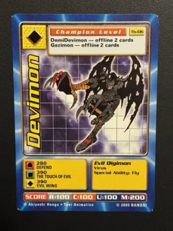 Digimon Devimon Tb-06 Taco Bell Promo Card 2000 - Image 1