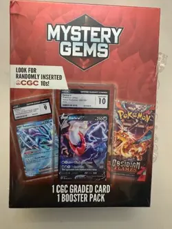 Pokemon Mystery Gems 1 CGC Graded Card & 1 Booster Pack 2025 New Sealed Box - Image 2