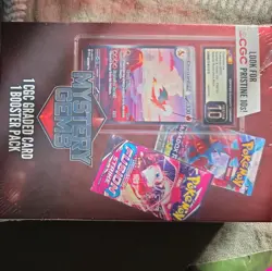 Pokemon Mystery Gems 1 CGC Graded Card & 1 Booster Pack 2025 New Sealed Box NWT - Image 1