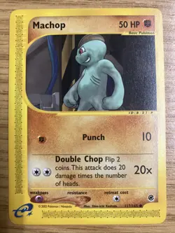 Machop Expedition 117/165 Pokemon Card - Near Mint - Image 1