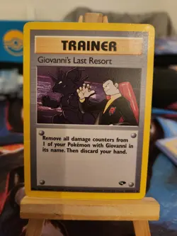 Pokemon TCG Gym Challenge Trainer Giovanni's Last Resort 105/132 Rare Card - Image 1