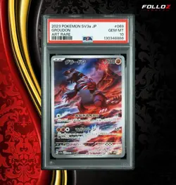 CARTA POKEMON GROUDON 069/062 sv3a PSA 10 CARD JPN GRADATO - Image 1