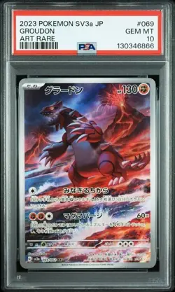 CARTA POKEMON GROUDON 069/062 sv3a PSA 10 CARD JPN GRADATO - Image 2