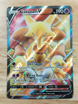Alakazam V 172/185 Vivid Voltage NM Ultra Rare Full Art Pokemon Card MINT - Image 1