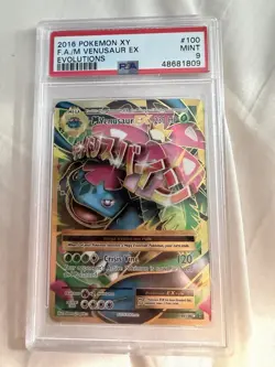 Pokemon TCG M Venusaur EX Full Art Holo Ultra Rare Card XY Evolutions 2016 PSA 9 - Image 1