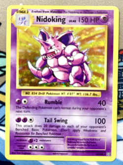 Pokemon Cards Nidoking Evolutions Holo Rare 45/108 Near Mint - Image 1