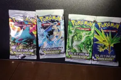 Pokemon Card Game (TCG) Platinum Arceus - Empty Booster Pack Wrappers Lot of 4 - Image 1