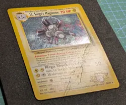 Lt. Surge's Magneton 8/132 Holo Gym Heroes Unlimited DAMAGED see photos - Image 2