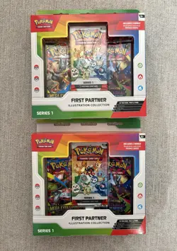 Pokemon TCG First Partner Illustration Series 1 Lot of 2 Boxes - Image 1