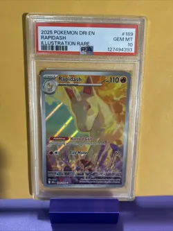 2025 Pokemon DRI EN - Destined Rivals #189 Rapidash IR PSA 10 - Image 1