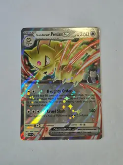 Team Rocket's Persian ex 218 Holo Promo Scarlet & Violet Promo Pokemon Holo NM - Image 1