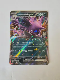 Team Rocket's Nidoking ex 217 Holo Promo Scarlet & Violet Promo Pokemon Holo NM - Image 1