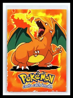💥 1999 Topps Pokemon the First Movie #06 Charizard - Stage 3 Blue Logo #E6 - Image 1