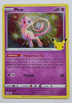 Mew - Celebrations 011/025 / Holo Rare (CLB) Pokemon Near Mint - Image 1