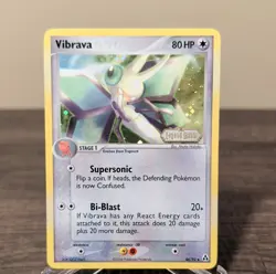 Pokemon Vibrava Legend Maker 46/92 Reverse Holo Stamped Near Mint - Image 1