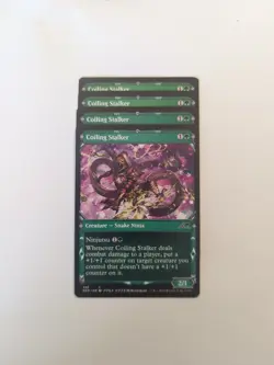 (4) Coiling Stalker (Showcase) *PLAYSET* Kamigawa: Neon Dynasty Regular NM MTG - Image 1