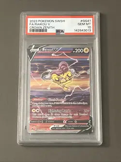 Pokemon TCG: Raikou V GG41/GG70 Crown Zenith: Galarian Gallery Holo PSA 10 - Image 1