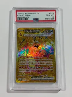 PSA 10 2023 POKEMON OBF EN-OBSIDIAN FLAMES | HYPER RARE CHARIZARD EX 228 - Image 1