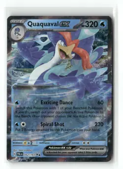Quaquaval ex 052/193 Double Rare Paldea Evolved Pokemon Holo Near Mint - Image 1