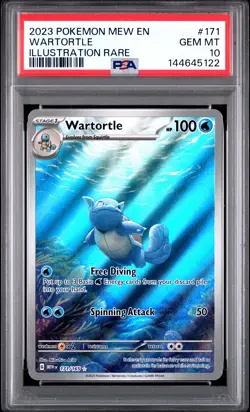 2023 POKEMON MEW EN-151 ILLUSTRATION RARE #171 WARTORTLE PSA 10 - Image 1