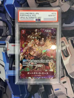 PSA 10 Portgas D. Ace Parallel OP02-013 Alt Art - One Piece Japanese UK seller - Image 1