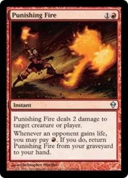 4 x Punishing Fire - Zendikar - Light Play - MTG - Image 1