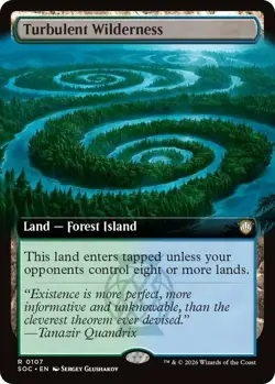 1 x Turbulent Wilderness - Extended Art - Commander: Secrets of Strixhaven - NM- - Image 1