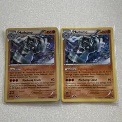 Pokemon Machamp 42/83 & 46/111 Lot 2x Stage 2 Fighting Holo & Regular - Image 1