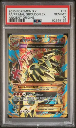 PSA 10 Fa/Primal Groudon Ex 2015 Pokemon Xy Ancient Origins #97 - Image 1