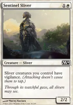 4 x Sentinel Sliver - Magic 2014 - Light Play - MTG - Image 1