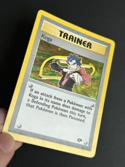 Pokemon TCG Koga 19/132 Gym Challenge Trainer Holo LP - Image 3
