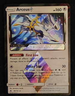 2018 Pokemon Forbidden Light Arceus Prism Star Prism Rare #96/131 EX-NM - Image 1
