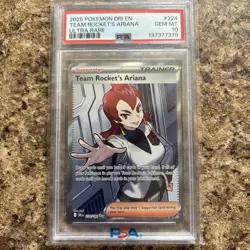2025 Team Rocket’s Ariana Pokemon DRI English Ultra Rare #224 PSA 10 - Image 1
