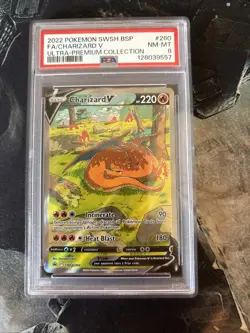 2022 Pokemon SWSH Black Star Promos Charizard V #SWSH260 PSA 8 - Image 1
