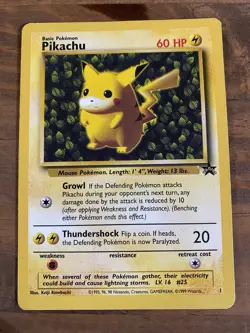 Pokemon TCG Pikachu Wizards Black Star Promos Regular Rare - Image 1