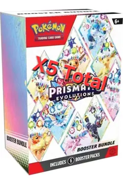 5X Pokemon TCG: S&V Prismatic Evolutions Booster Bundle 6pks Each Factory Sealed - Image 1