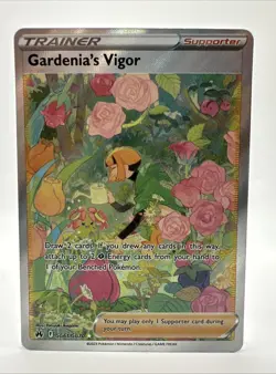 Pokemon Gardenia's Vigor GG61/70 Ultra Rare Full Art Holo Crown Zenith English - Image 1