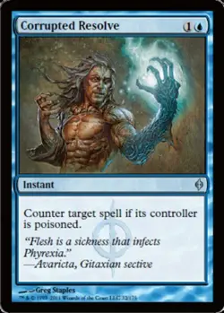 4 x Corrupted Resolve - New Phyrexia - Light Play - MTG - Image 1