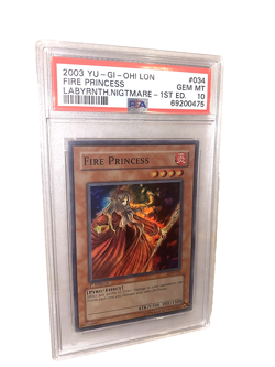 YUGIOH PSA 10 2003 Fire Princess LON-034 Super Rare 1st Edition *1072 - Image 1