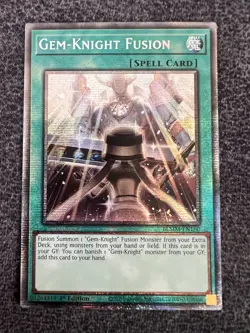 Yugioh Gem-Knight Fusion BLMM-EN160 StarLight Rare 1st Edition NM - Image 1