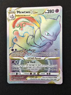 Pokemon TCG Mewtwo VSTAR Secret Rare Card 079/078 - Image 1