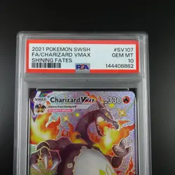 PSA 10 Charizard Vmax SV107/SV122 Pokemon Shining Fates Holo Graded Card - Image 2