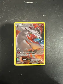 Pokemon TCG 2015 Reshiram Black Star Promo XY74 Full Art Holo Card LP Condition - Image 1