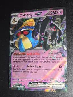 Cofagrigus EX 076/182 Holo Double Rare S & V Paradox Rift Pokemon Card - Image 1