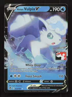 Alolan Vulpix V 033/195 Ultra Rare Prize Pack Series Cards LP 2022 - Image 1